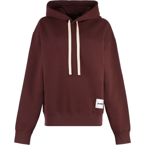 Gerippter Baumwollhoodie , Damen, Größe: M - Jil Sander - Modalova