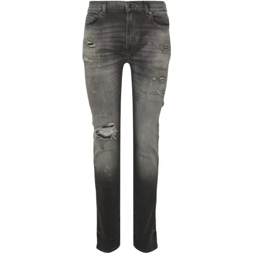 Stretch Tek Downtown Jeans , male, Sizes: W30, W29 - 7 For All Mankind - Modalova