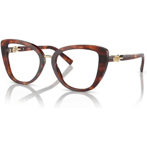 Stylish Eyewear Frames in Havana Color , unisex, Sizes: 50 MM - Tiffany - Modalova