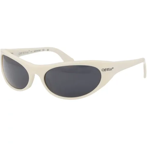 Off , Stylish Napoli Sunglasses for Summer , unisex, Sizes: 56 MM - Off White - Modalova