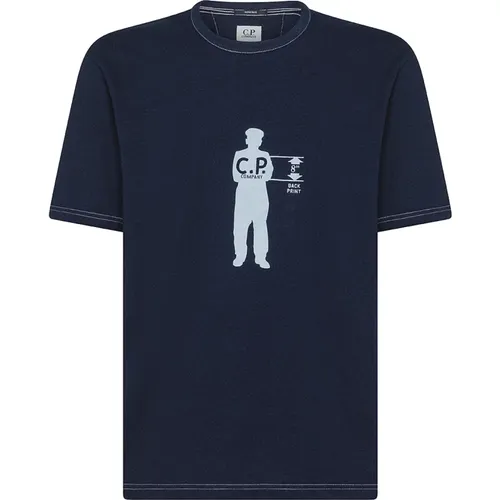 Cotton T-shirt with Print , male, Sizes: XL, L - C.P. Company - Modalova