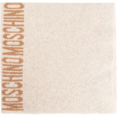 Scarf with logo , unisex, Sizes: ONE SIZE - Moschino - Modalova