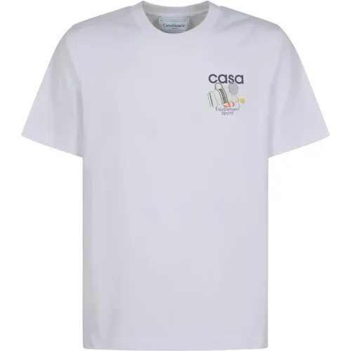 Bedrucktes Unisex T-Shirt , Herren, Größe: S - Casablanca - Modalova
