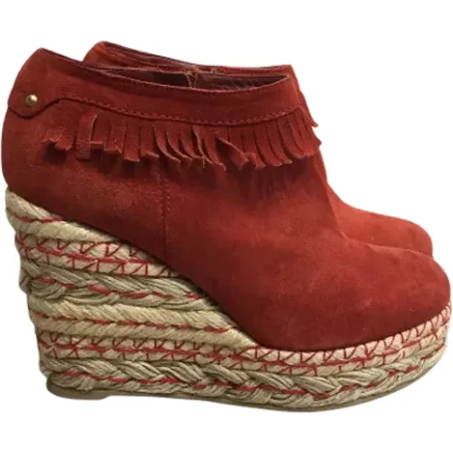Pre-owned Wildleder boots , Damen, Größe: 37 1/2 EU - Sergio Rossi Pre-owned - Modalova