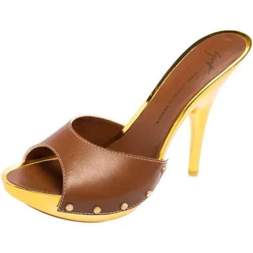 Pre-owned Leather sandals , female, Sizes: 8 UK - Giuseppe Zanotti Pre-owned - Modalova