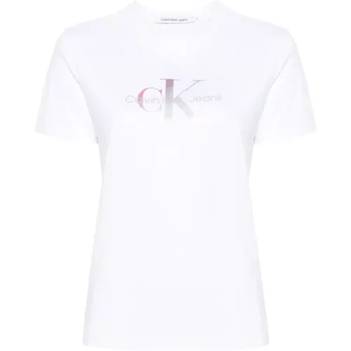 Weiße T-Shirts und Polos , Damen, Größe: XS - Calvin Klein Jeans - Modalova