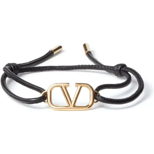 Bijoux Logo Leather Bracelet , male, Sizes: ONE SIZE - Valentino Garavani - Modalova