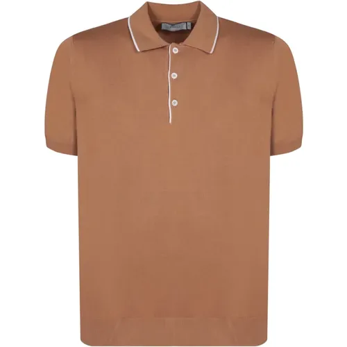 Contrasting Edges Cotton Polo Shirt , male, Sizes: 2XL, L - Canali - Modalova