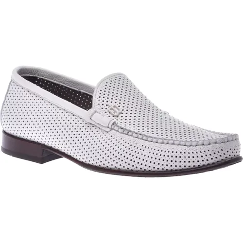 Loafer in perforated calfskin , Herren, Größe: 45 EU - Baldinini - Modalova