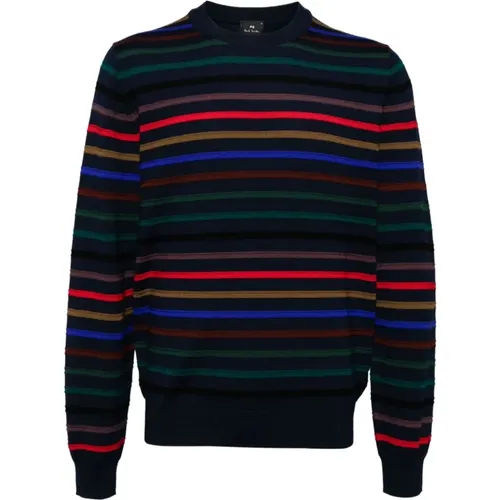 Blue Sweaters for Men , male, Sizes: M, L, S, 2XL, XL - Paul Smith - Modalova