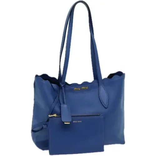 Pre-owned Leather totes , female, Sizes: ONE SIZE - Miu Miu Pre-owned - Modalova