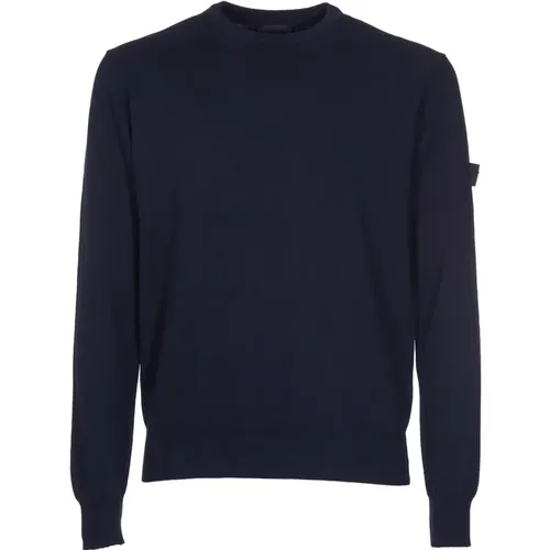 Blauer Pullover mit Ellbogenflicken - Peuterey - Modalova