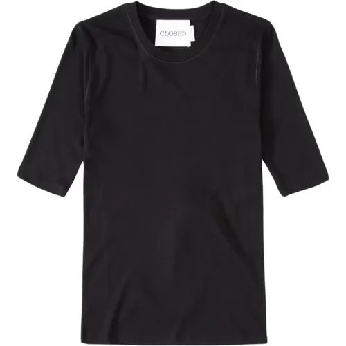 Round Neck Top with Half Sleeves , female, Sizes: XS, XL, M, L, S - closed - Modalova
