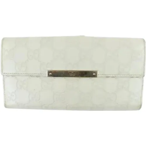 Italian Leather Wallets, Pre-owned, 7.4 Length , female, Sizes: ONE SIZE - Gucci Vintage - Modalova