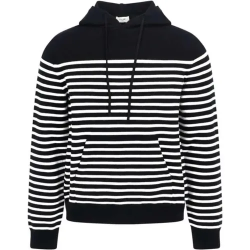 Striped Wool and Cashmere Sweatshirt , male, Sizes: L - Celine - Modalova