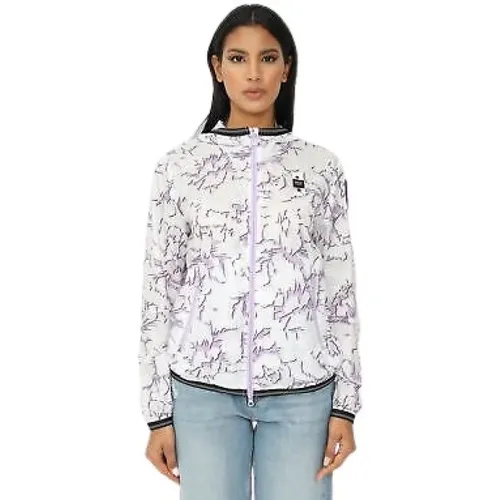 Hooded Patterned Women's Jacket , female, Sizes: S - Blauer - Modalova