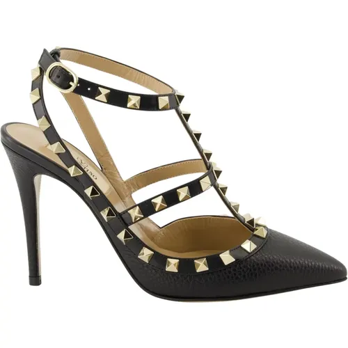 Rockstud Leather Heels , female, Sizes: 3 UK, 5 1/2 UK, 5 UK, 4 1/2 UK, 3 1/2 UK - Valentino Garavani - Modalova