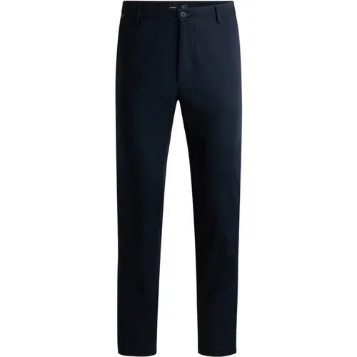 Linen Pleated Pants with Pockets , male, Sizes: L, 2XL, M, XL - Hugo Boss - Modalova