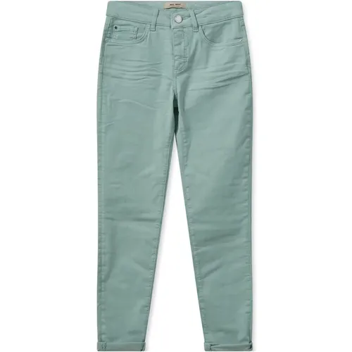Slim-Fit High-Rise Colour Pants , female, Sizes: W26, W24, W25 - MOS MOSH - Modalova