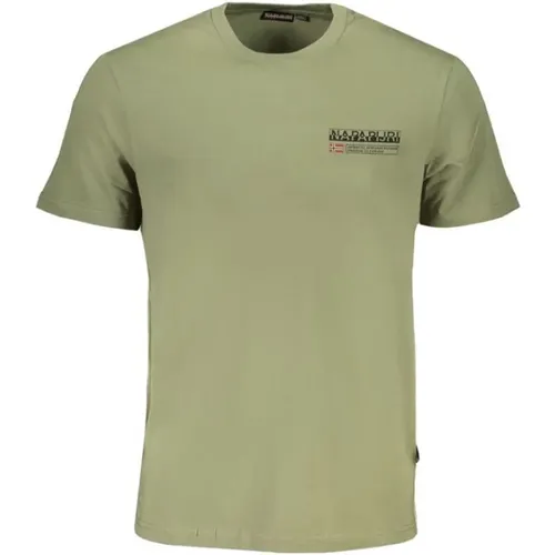 Druck Logo Bio-Baumwolle T-Shirt , Herren, Größe: 2XL - Napapijri - Modalova