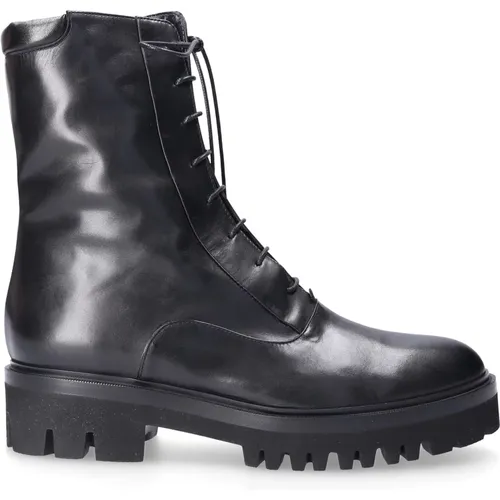 Leather Logo Ankle Boots , female, Sizes: 4 UK, 3 1/2 UK - Truman's - Modalova