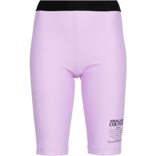 Pink Shorts Leggings , female, Sizes: XS, S, 2XS - Versace Jeans Couture - Modalova