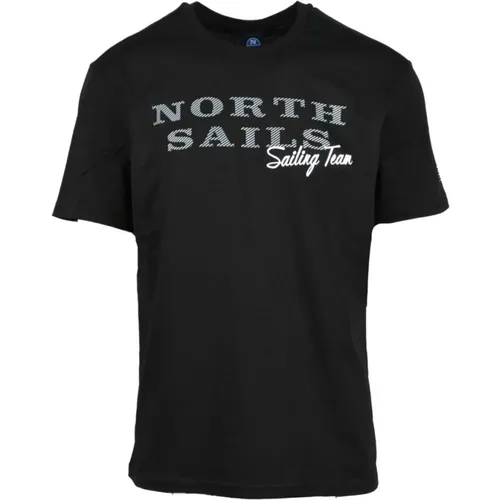 Cotton Logo Print T-shirt , male, Sizes: S - North Sails - Modalova