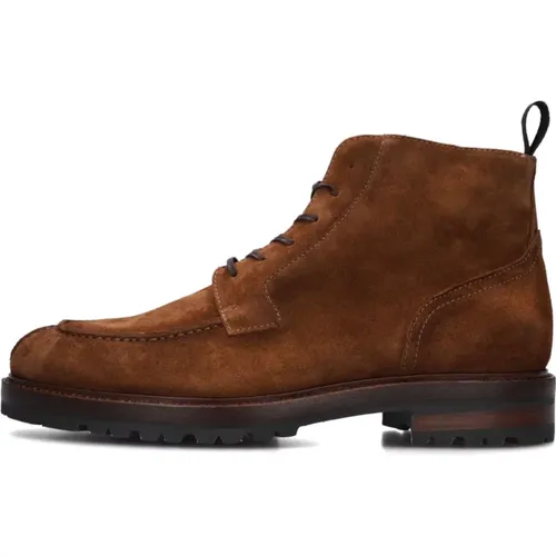 Herren Schnürschuhe Stilvoll Cognac Wildleder , Herren, Größe: 43 EU - GIORGIO - Modalova