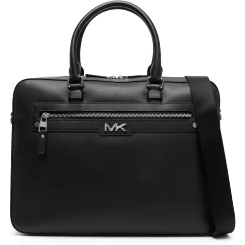 Large Front ZIP Briefcase , male, Sizes: ONE SIZE - Michael Kors - Modalova