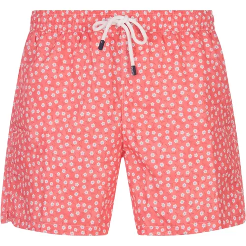 Red Daisy Swim Shorts , male, Sizes: 2XL - Fedeli - Modalova