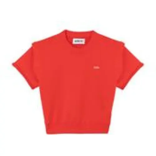 Rotes Damen T-Shirt Haupt , Damen, Größe: L - Autry - Modalova