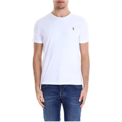 Weiches Baumwoll T-Shirt , Herren, Größe: S - Polo Ralph Lauren - Modalova