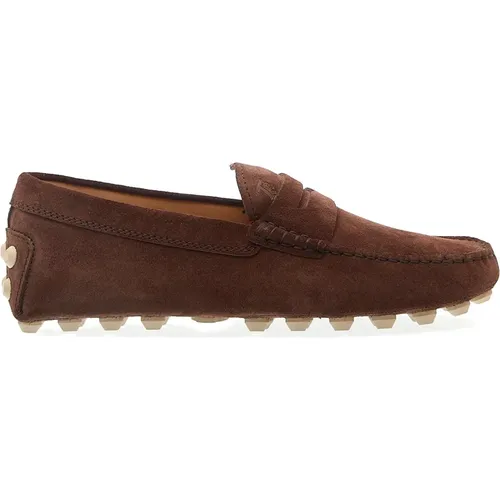 Braune Wildleder Loafer Schuhe , Herren, Größe: 41 EU - TOD'S - Modalova