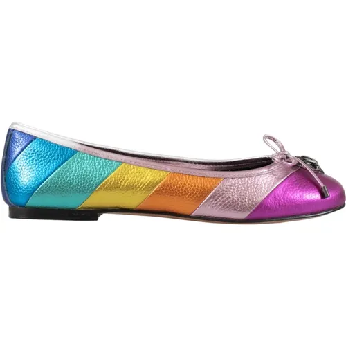 Rainbow Leather Flat Sandal , female, Sizes: 6 UK, 5 UK - Kurt Geiger - Modalova