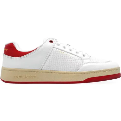 Weiße Ledersneakers Ss22 , Herren, Größe: 39 EU - Saint Laurent - Modalova