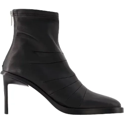 Oiled Leather Slip-On Boots , female, Sizes: 5 1/2 UK, 6 UK - Ann Demeulemeester - Modalova