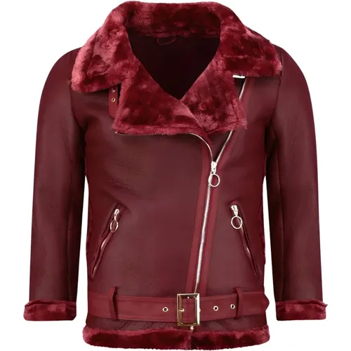 Shearling Jacke Damen - Jacke mit Kunstpelzkragen. , Damen, Größe: 2XL - Matogla - Modalova