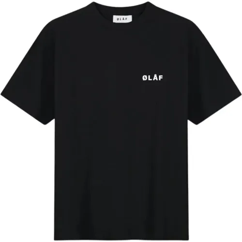 Schwarzes Garten T-Shirt , Herren, Größe: XL - Olaf Hussein - Modalova