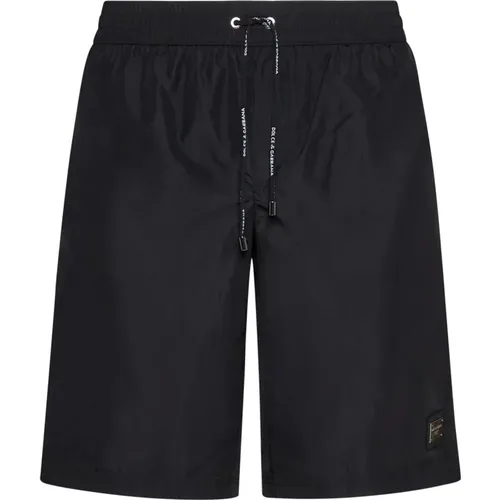 Sea Clothing Logo-Plaque Shorts , male, Sizes: M - Dolce & Gabbana - Modalova