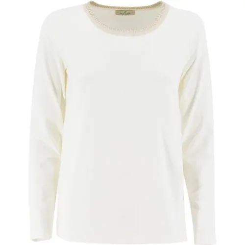 Women Clothing Knitwear Cream Jade Aw23 , female, Sizes: XS, M, L - Panicale - Modalova