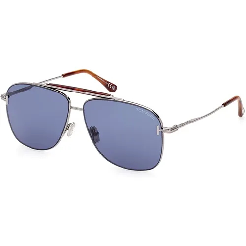 Jaden-14V Sunglasses Blue Frame , male, Sizes: 60 MM - Tom Ford - Modalova