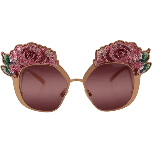Gold Sunglasses Ss22 UV Protection , female, Sizes: ONE SIZE - Dolce & Gabbana - Modalova