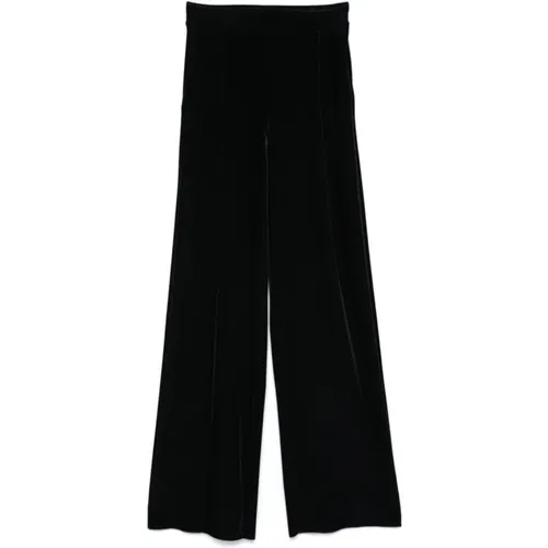 Luxurious Velvet Wide-Leg Pants , female, Sizes: ONE SIZE - Amazuin - Modalova