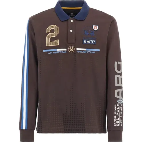 Long Sleeve Argentina Polo Shirt , male, Sizes: M, XL - LA MARTINA - Modalova