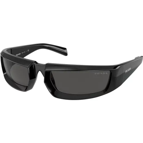 Dark Grey Sunglasses , male, Sizes: 63 MM - Prada - Modalova