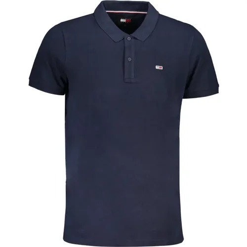 Blau Polo-Shirt mit kurzen Ärmeln - Tommy Hilfiger - Modalova