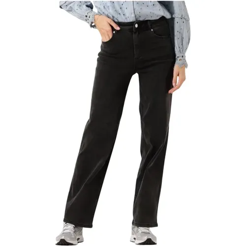 Dunkelgraue Wide Leg Jeans , Damen, Größe: W28 - Y.A.S - Modalova