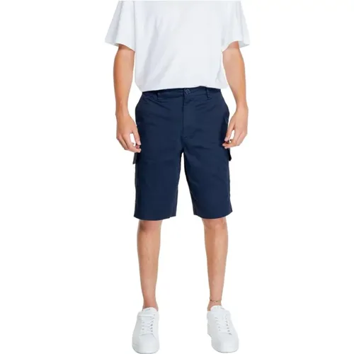 Stretch-Baumwoll-Bermuda-Shorts-Kollektion , Herren, Größe: W31 - Armani Exchange - Modalova