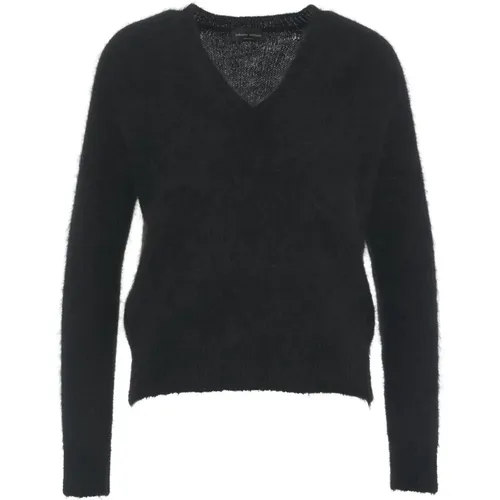 Schwarze Angora-Strickware Aw24 , Damen, Größe: S - Roberto Collina - Modalova