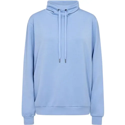 Blauer Bequemer Pullover mit Hohem Kragen , Damen, Größe: L - Soyaconcept - Modalova